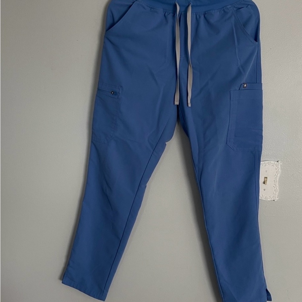 Figs Women's Blue Cargo Scrub Joggers